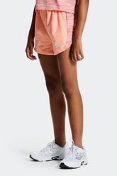 Girls Trail Panel Short - Peach/Sky/White
