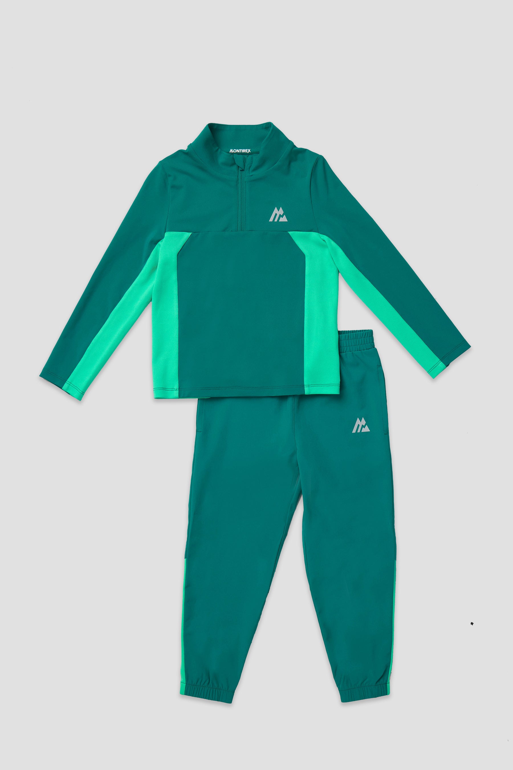 Infant Boys Peak 2.0 1/4 Zip/Pant Set - Lagoon Green/Mint Blue