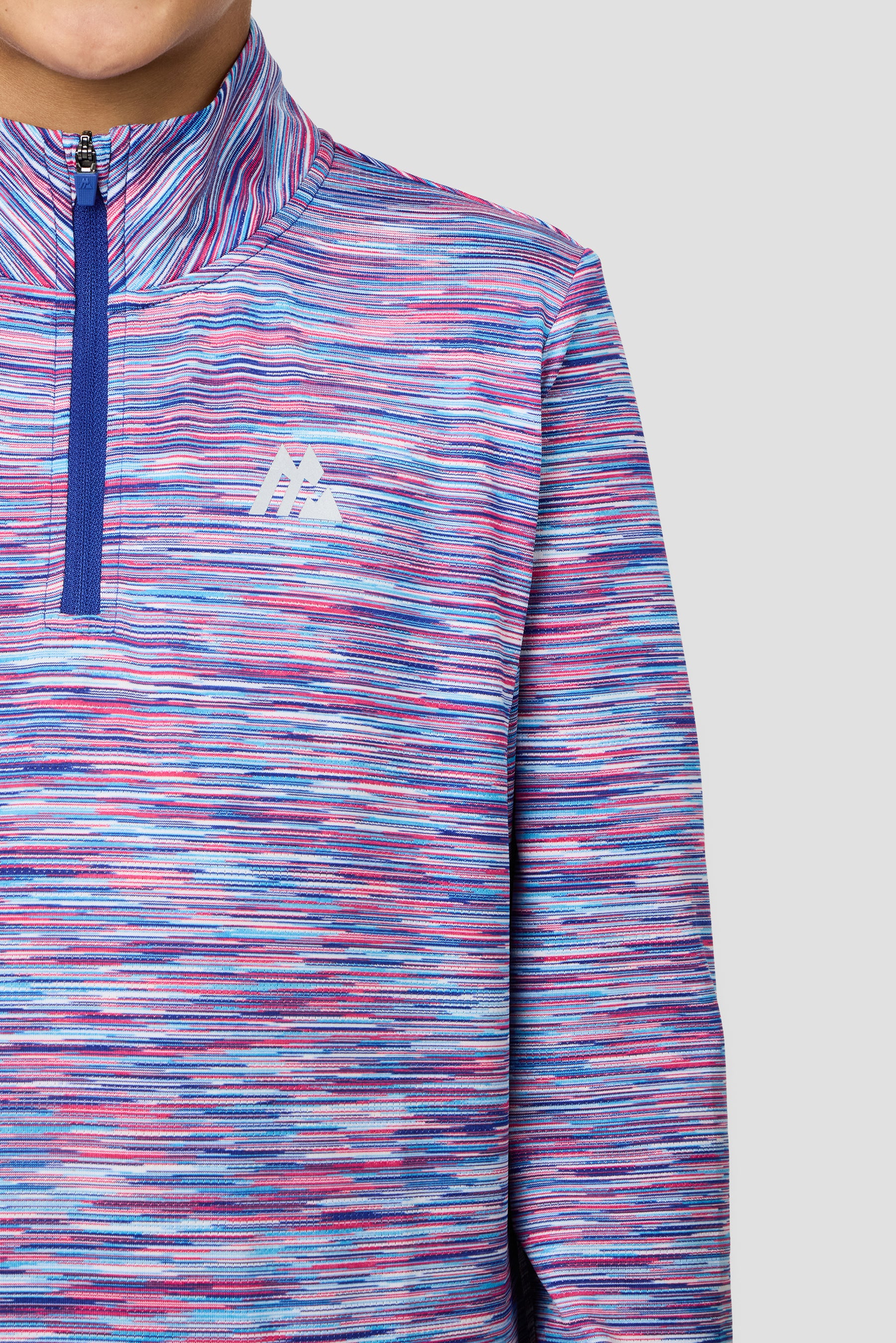 Boys Trail 1/4 ZIp - Blue/Pink/White