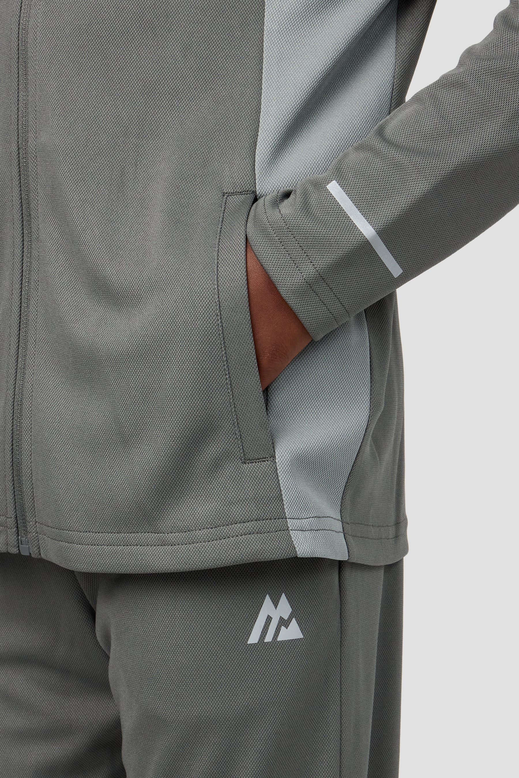 Boys Pace Tracksuit - Cement Grey/Platinum Grey