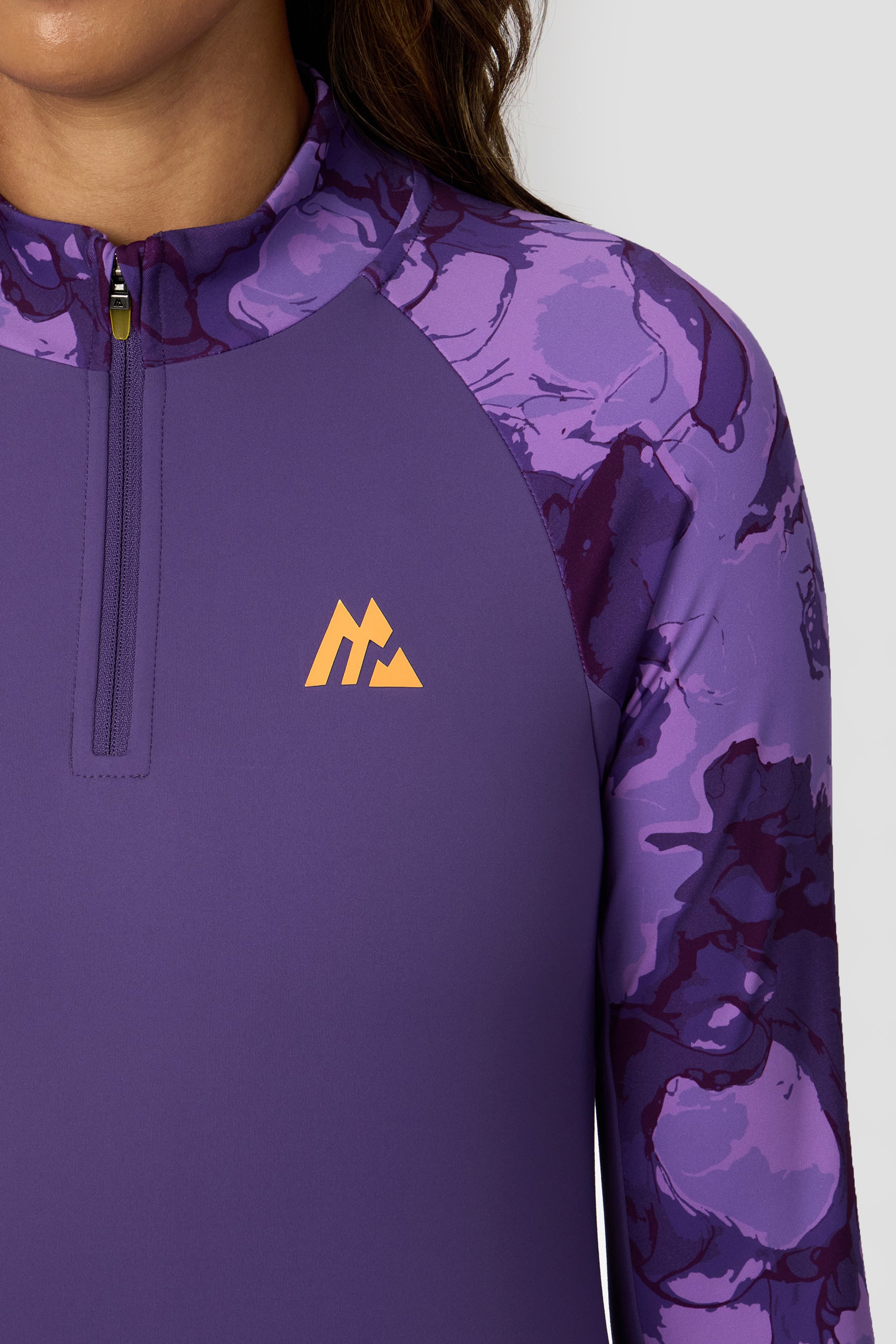 Fusion Print 1/4 Zip - Palazzo/Idaho Blue