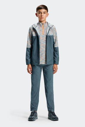 Boys Trail 1/4 Zip - Blue/Green/Orange