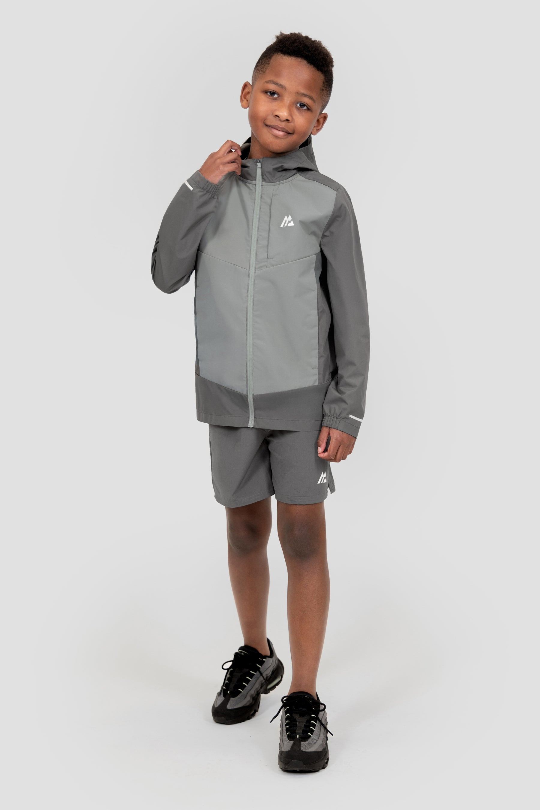 Boys Kodiak Windshell - Cement Grey/Platinum Grey