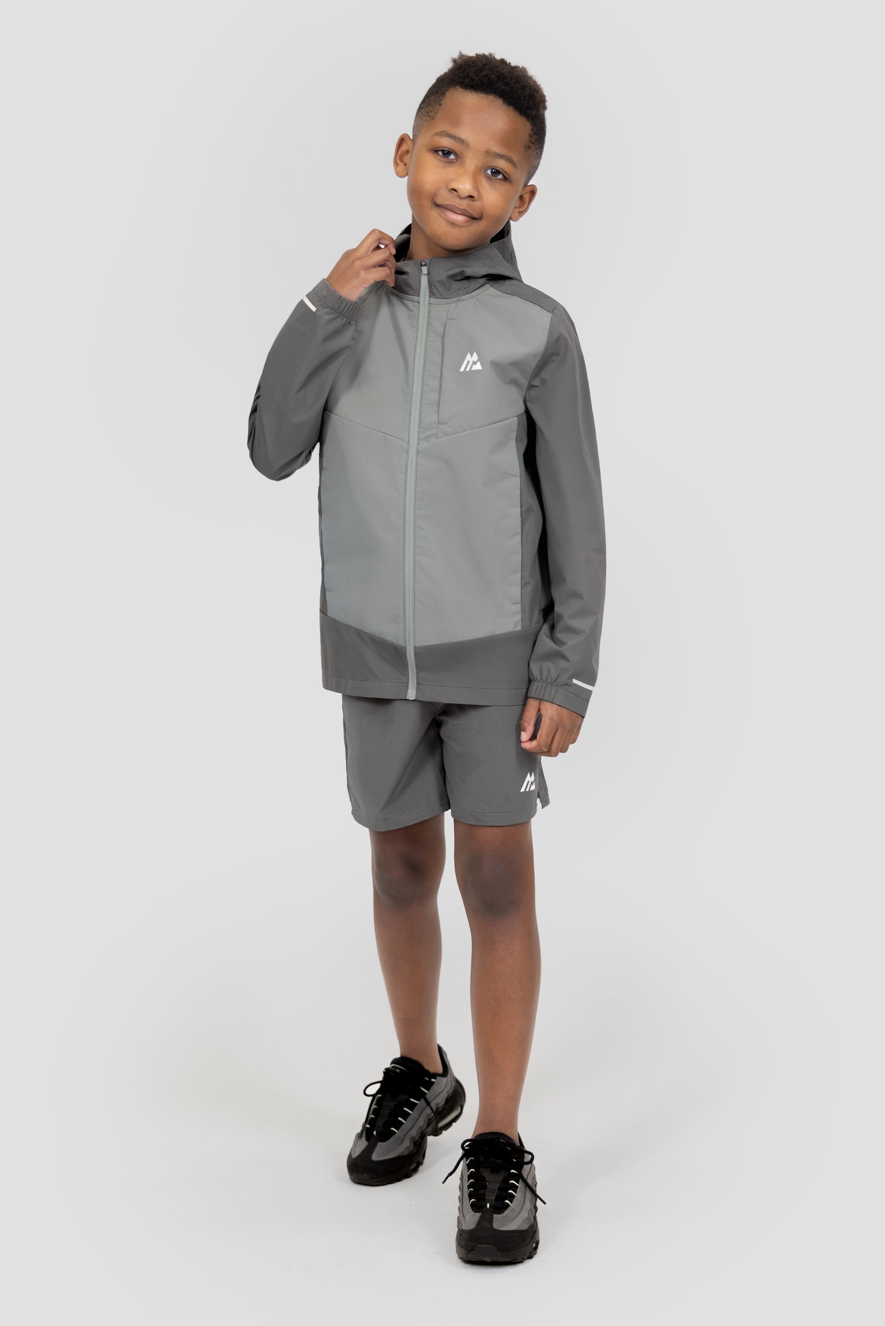 Boys Kodiak Windshell - Cement Grey/Platinum Grey