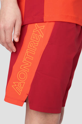 Boys Optic Short - Cranberry/Blazing Orange/Tangerine Glow