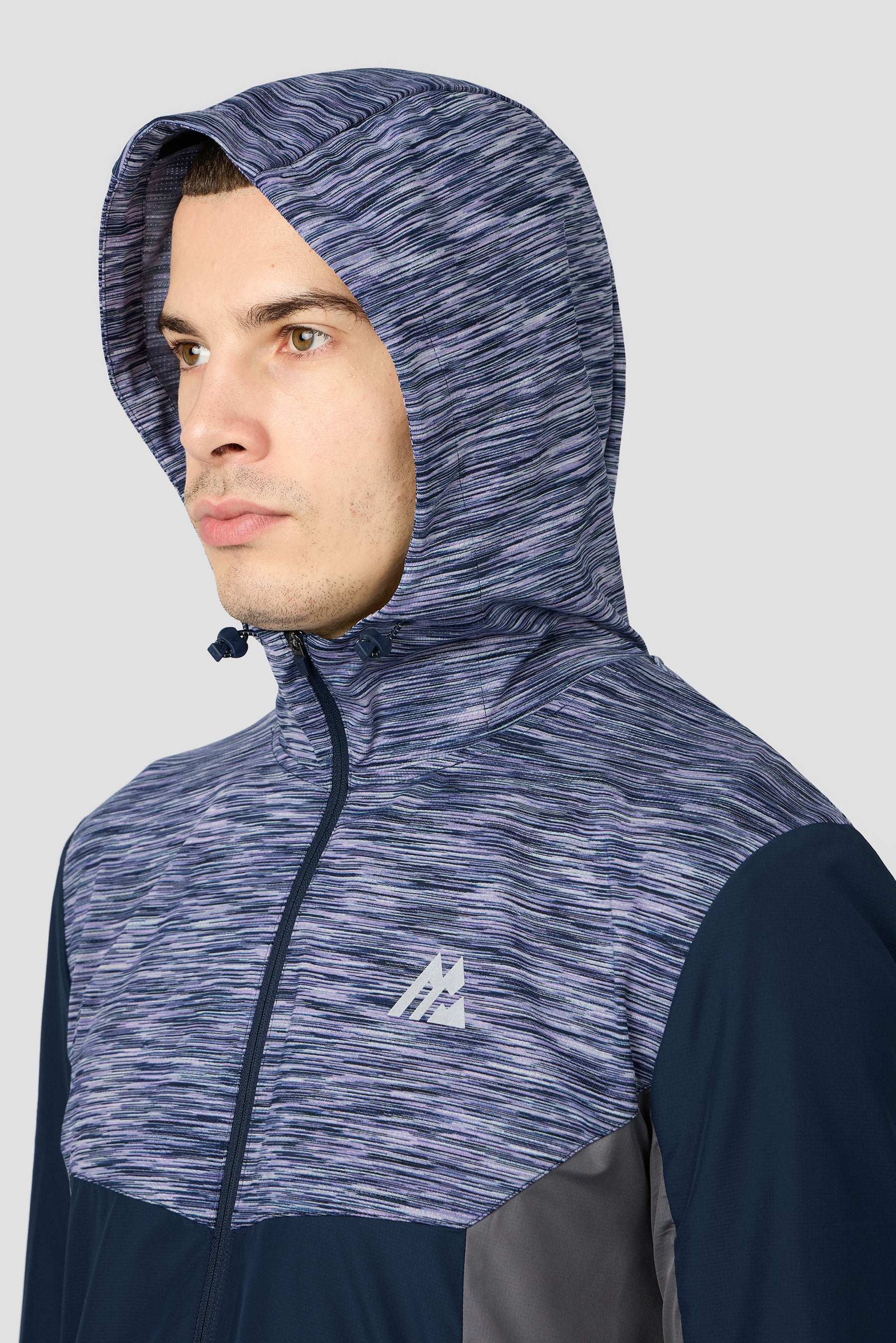 Trail Windbreaker - Navy/Grey/Purple Multi