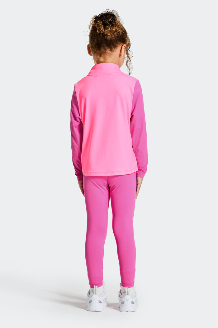 Infant Girl's Bounce 1/4 Zip/Legging Set - Fuchsia/Candy Floss