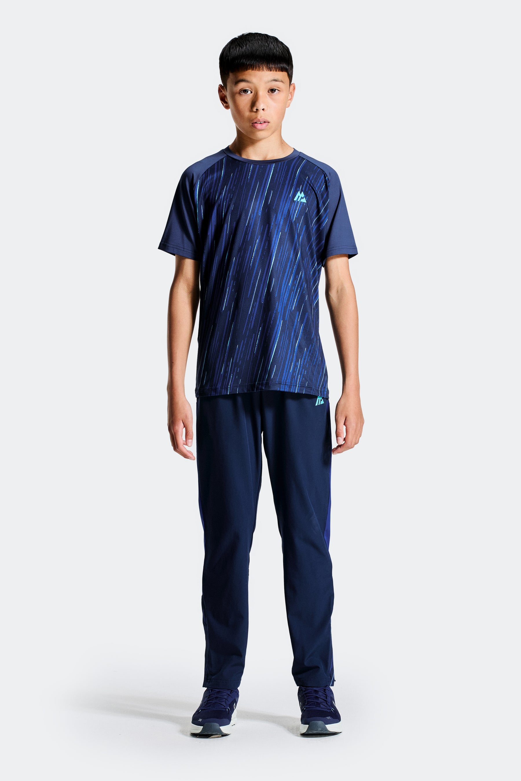 Boys Vigour T-Shirt - Midnight Blue/Marine Blue/Neon Sky