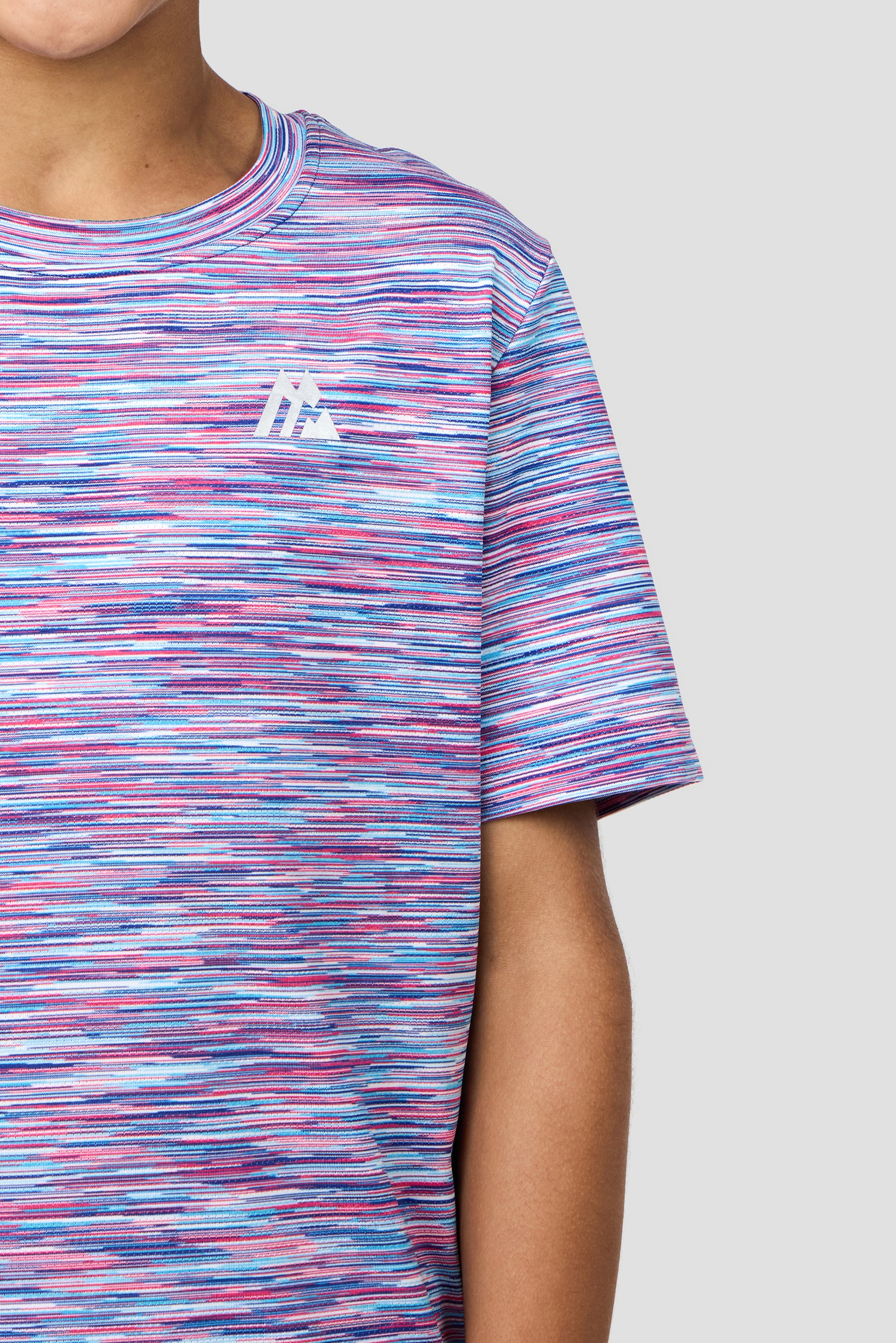 Boys Trail T-Shirt - Blue/Pink/White