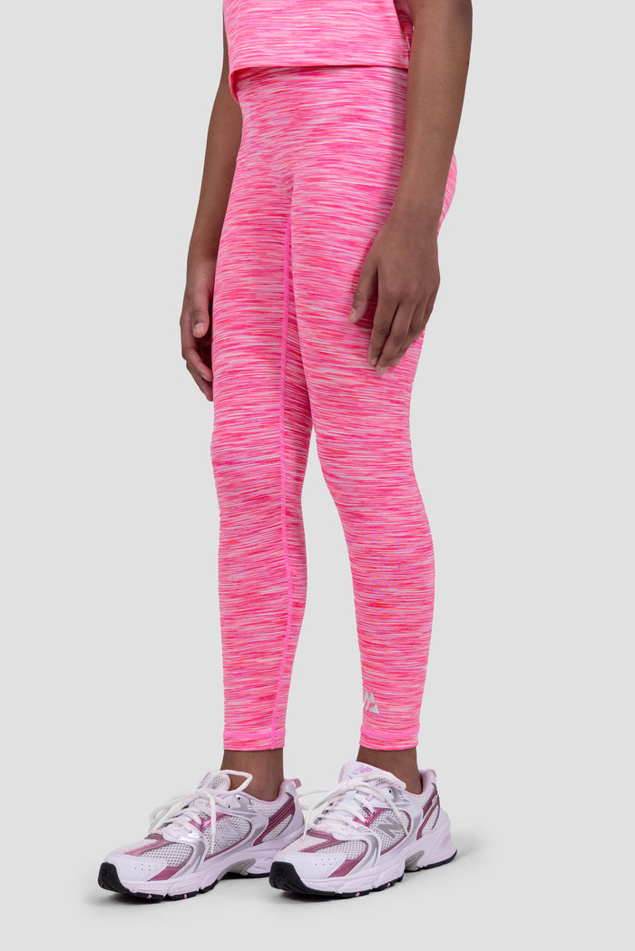 Girls Trail Icon Legging - Pink/White 