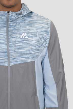 Trail Windbreaker - Grey/White/Blue