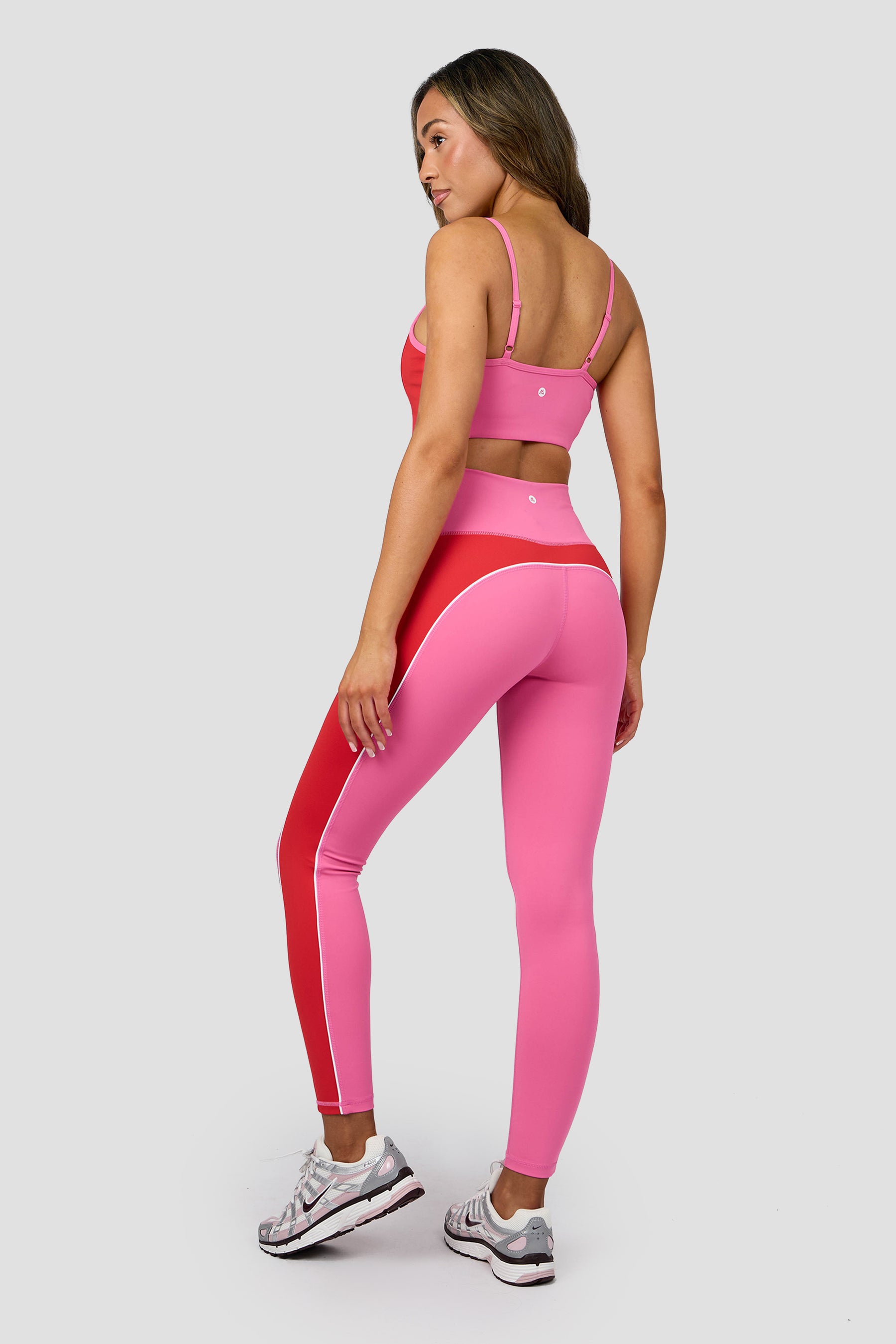 Vitality Legging - Peony Pink/Poppy Red/White