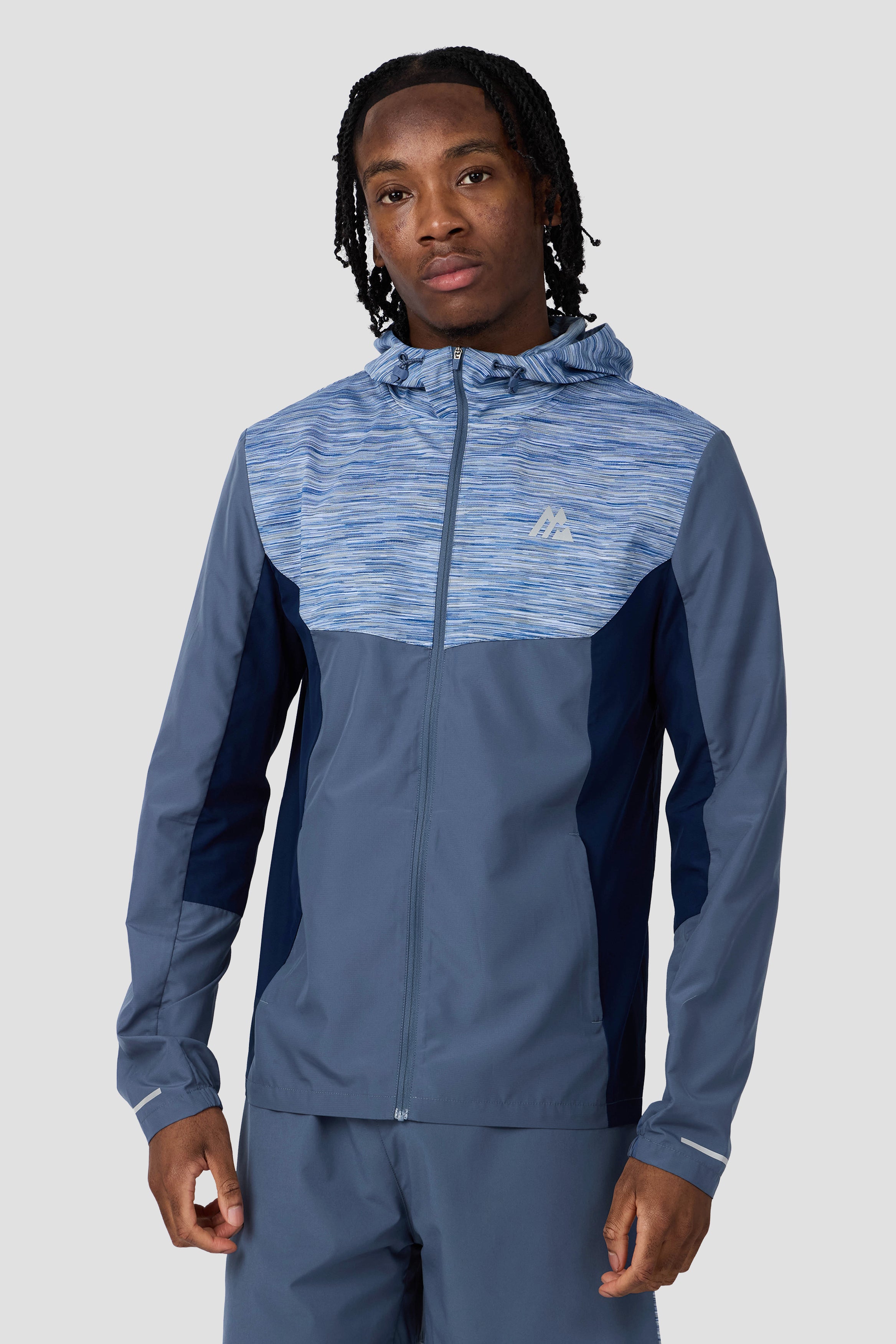 Montirex Trail Windbreaker - Indigo/Light Blue | Sportswear Gymwear