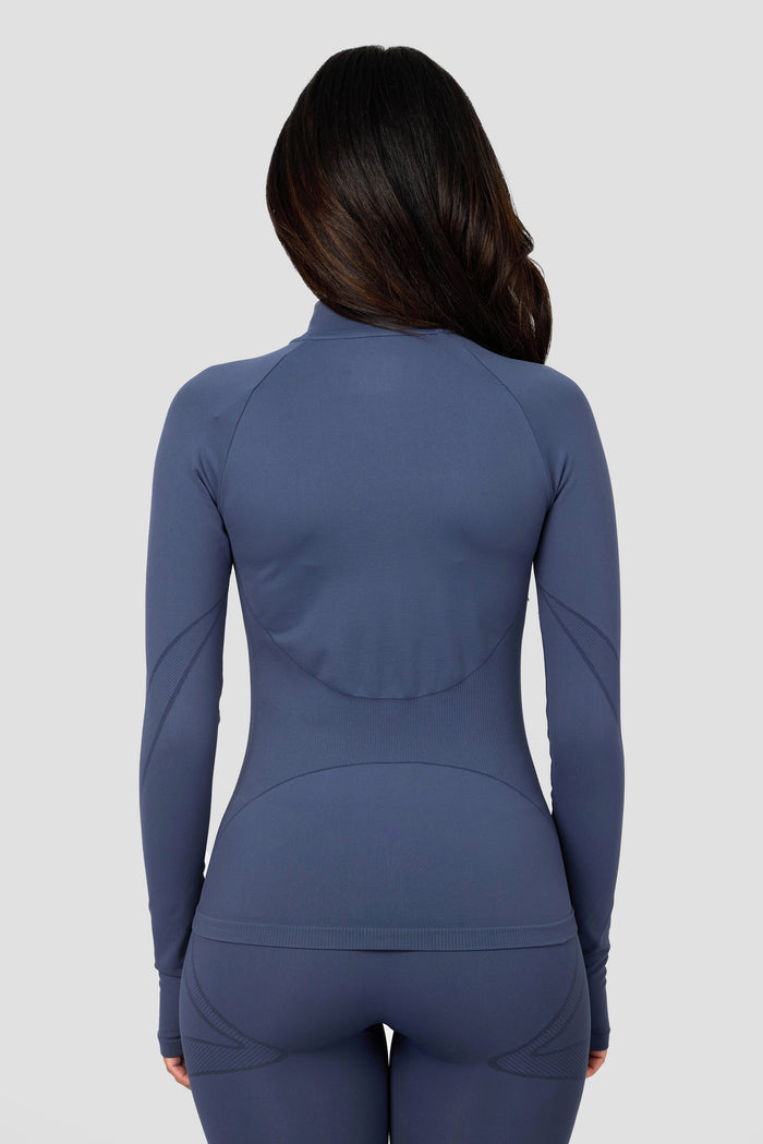 Evolve 2.0 Seamless Full Zip - Greyed Indigo