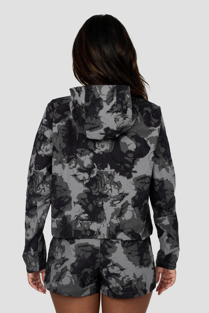 Fusion Print Windbreaker - Black/Winter Sky 
