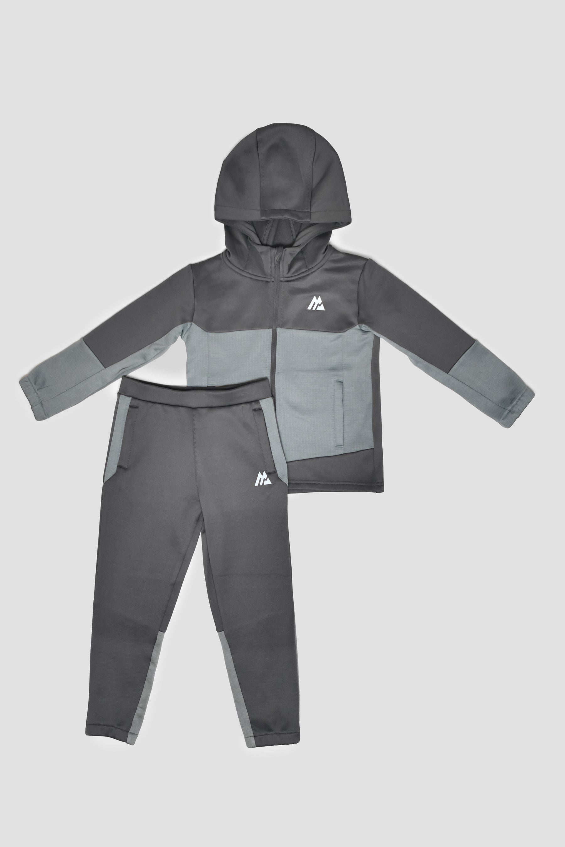 Infants Latitude Hood Jogger Set - Cement Grey/Platinum Grey