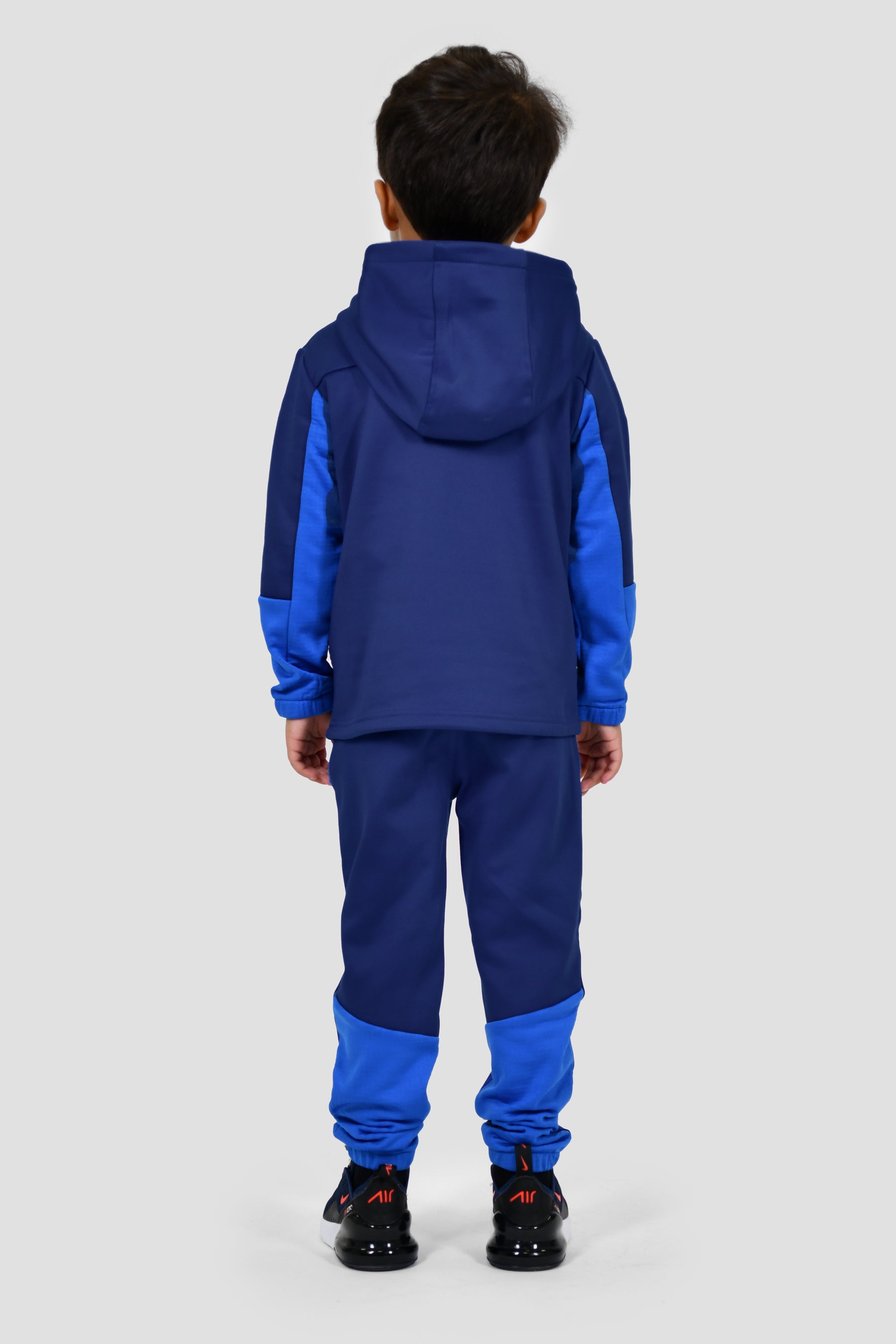 Infants Latitude Hood Jogger Set - Marine Blue/Neon Blue