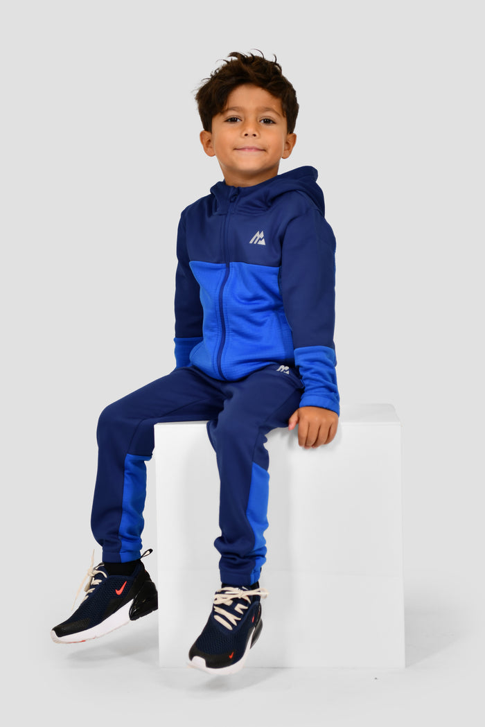 Infants Latitude Hood Jogger Set - Marine Blue/Neon Blue