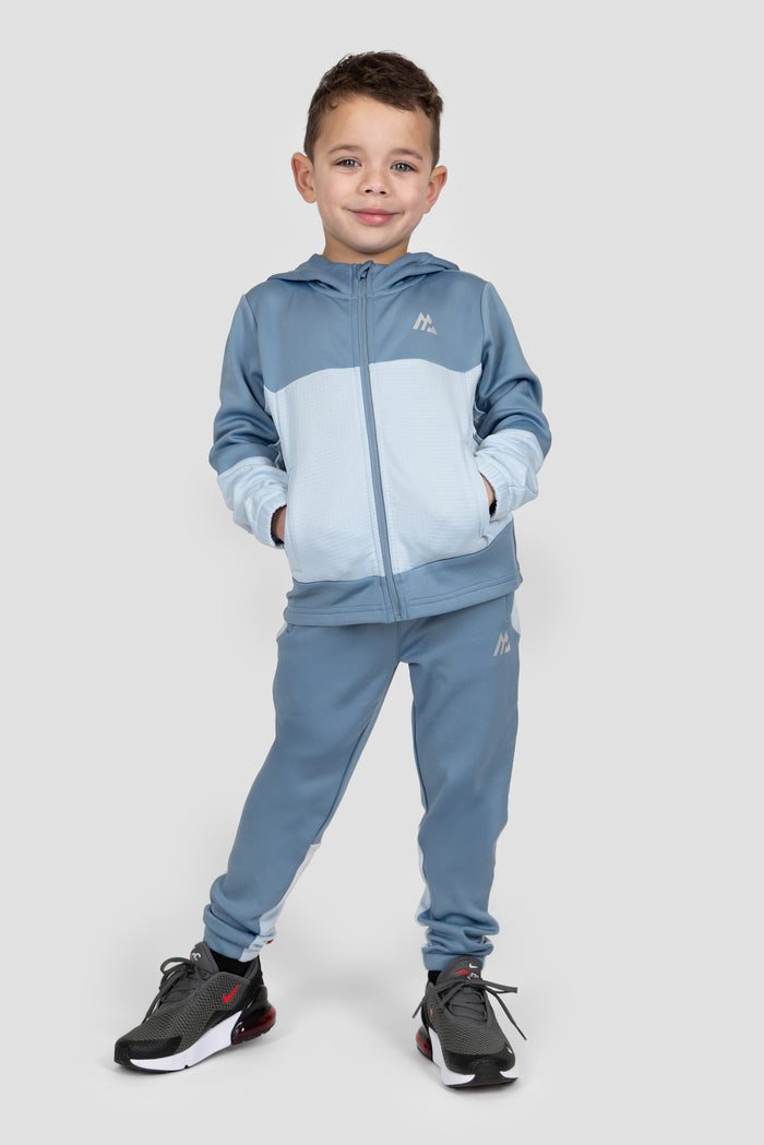 Infants Latitude Hood Jogger Set - Slate Blue/Summer Mist