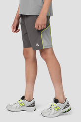 Boys Chroma Short - Cement Grey/Platinum Grey/Electric Lime