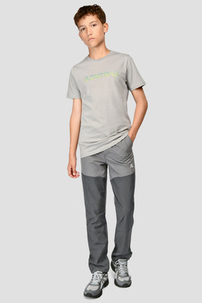 Junior Linear Trail T-Shirt - Platinum Grey
