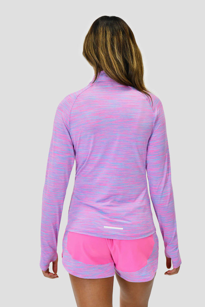 Women's Lite 1/4 Zip - Pink/Blue Multi