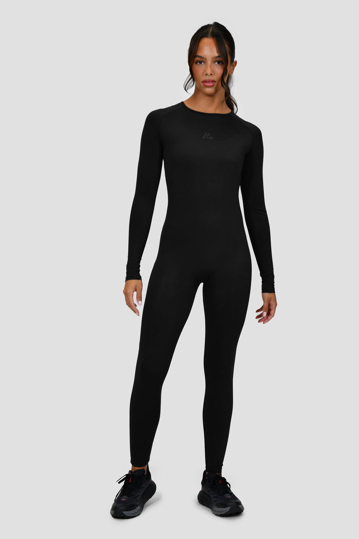 Long Sleeve Unitard - Black