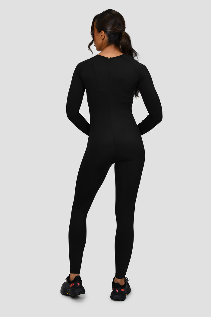 Long Sleeve Unitard - Black