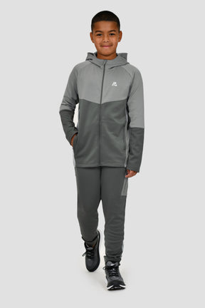 Longitude Gridded Poly Jogger - Cement Grey/Platinum Grey