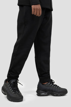 Boys Longitude Gridded Poly Jogger - Black