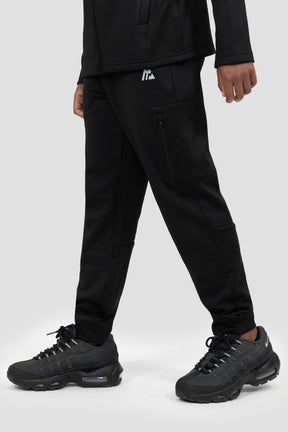 Boys Longitude Gridded Poly Jogger - Black