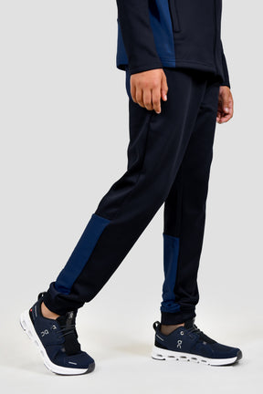 Boys Longitude Gridded Poly Jogger - Midnight Blue/Marine Blue