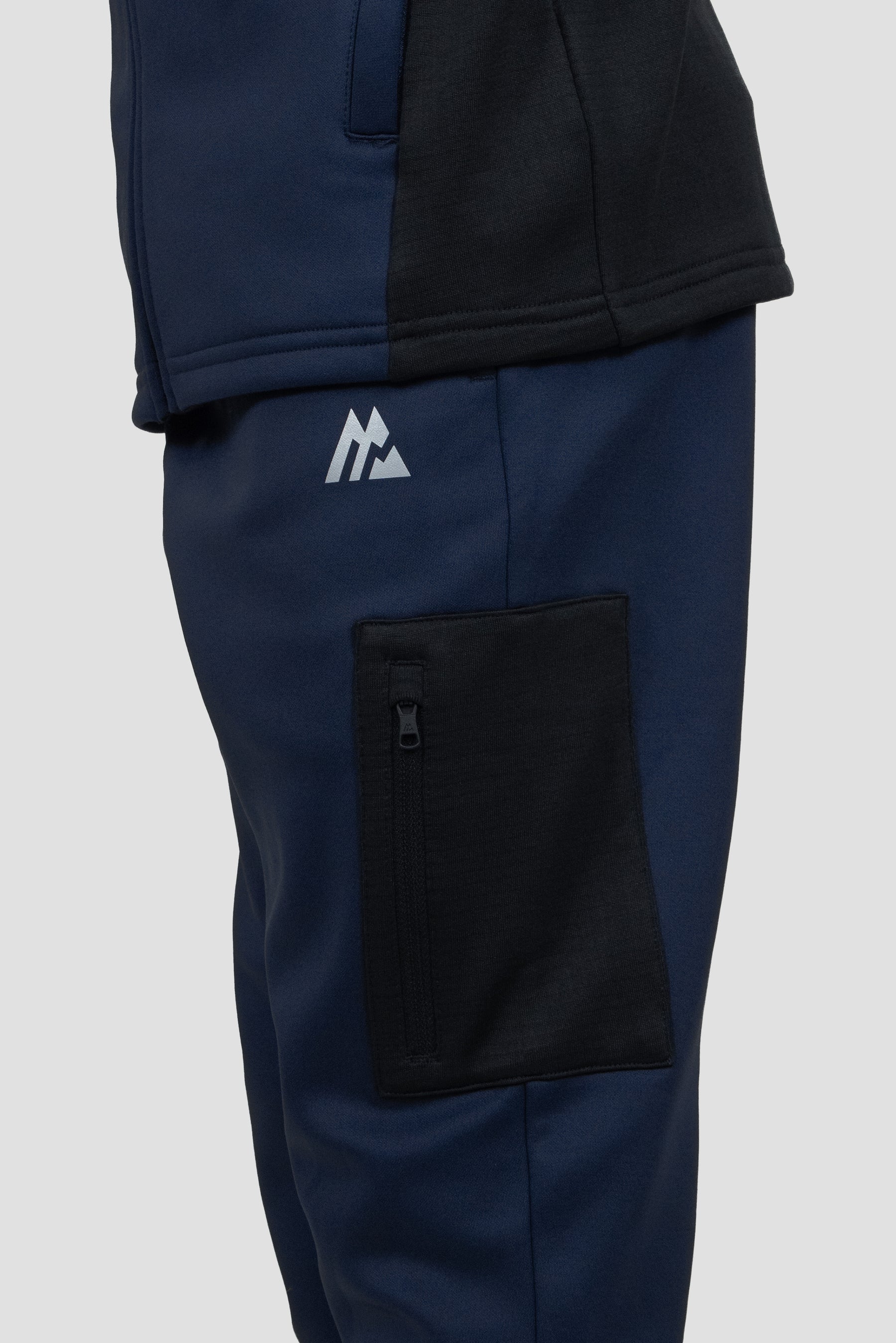 Boys Longitude Gridded Poly Jogger - Midnight Blue/Space Blue