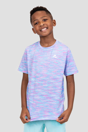 Boys Trail T-Shirt - Blue/Pink/White