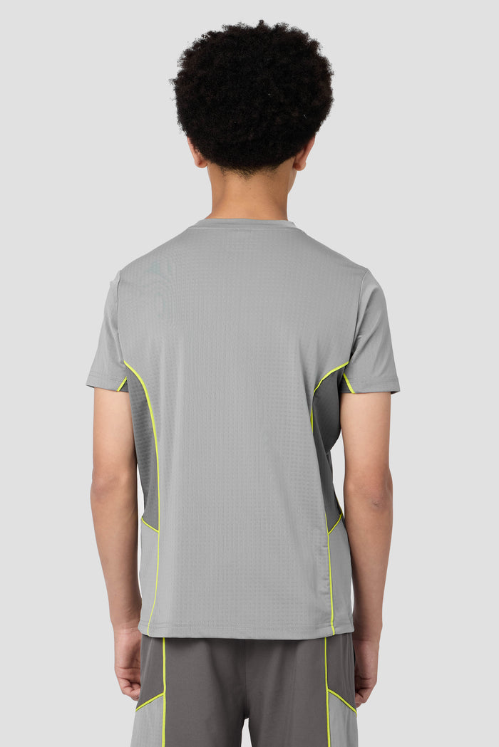 Boys Chroma T-Shirt - Platinum Grey/Cement Grey/Electric Lime