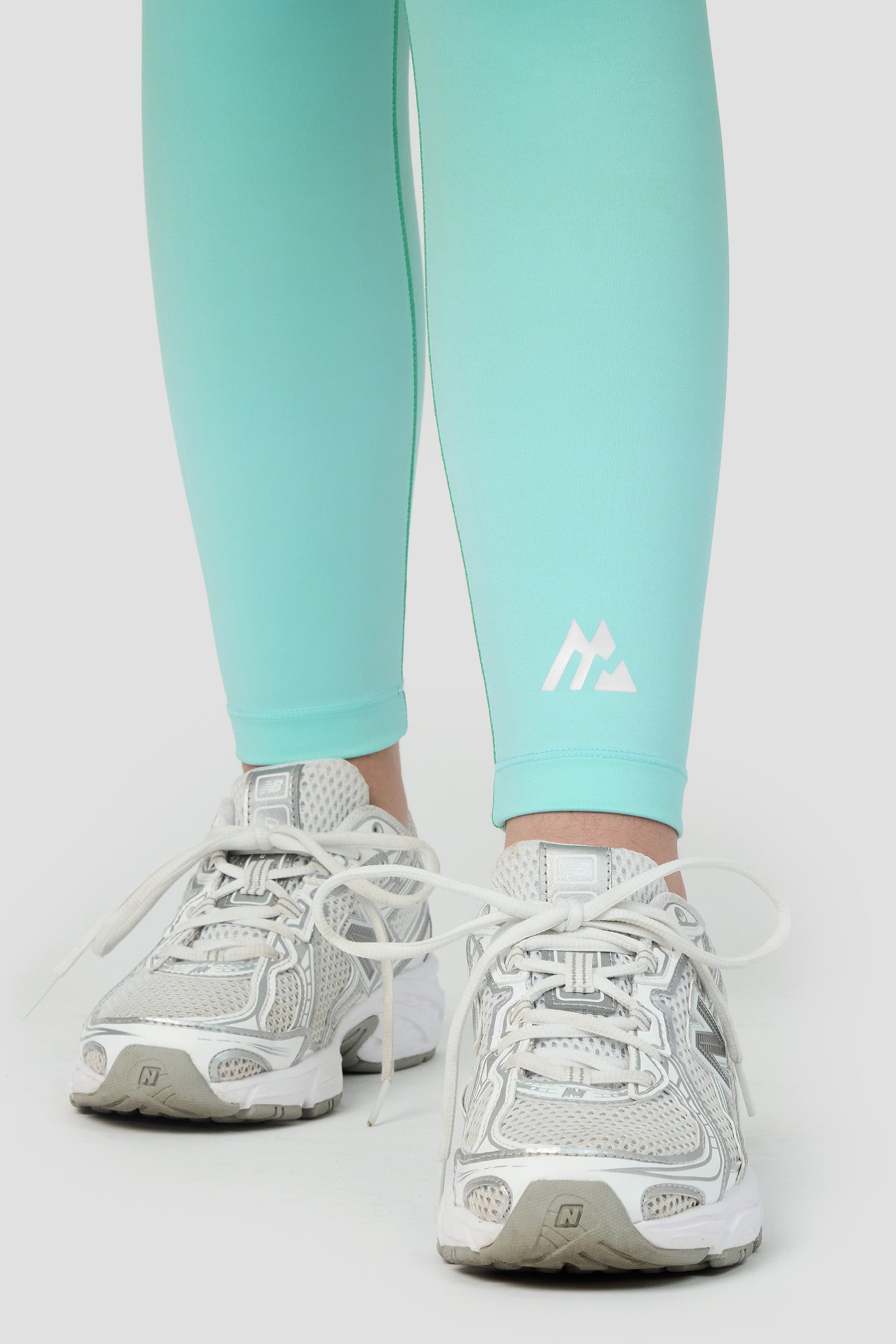 Girls Glow Legging - Mineral Green/Arctic Blue