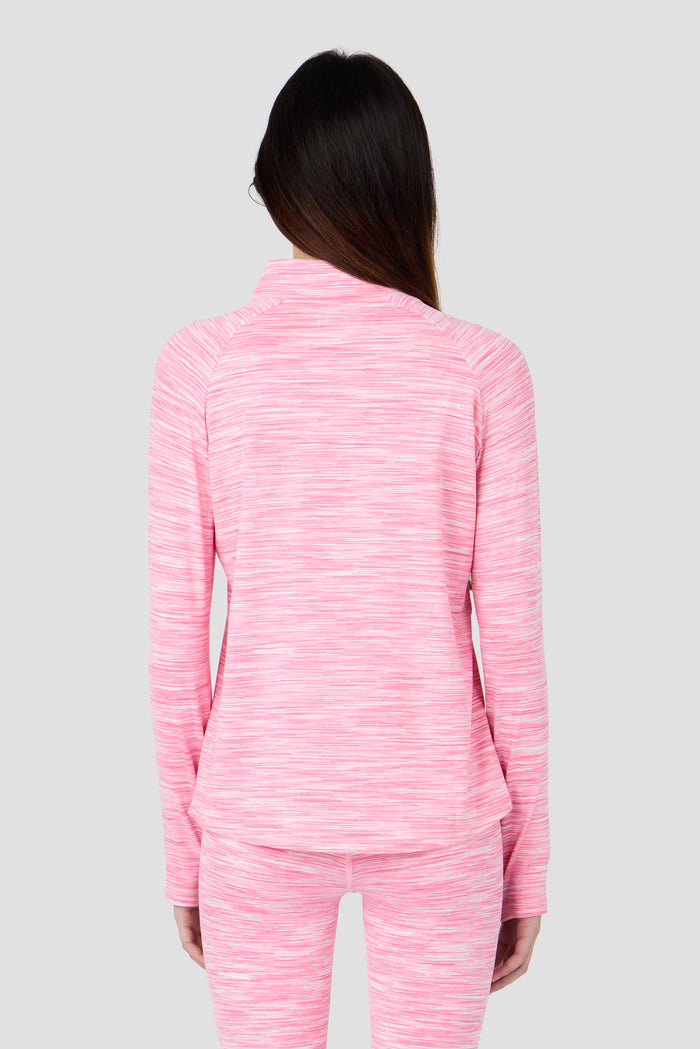 Girls Trail 1/4 Zip - Pink Blossom Multi