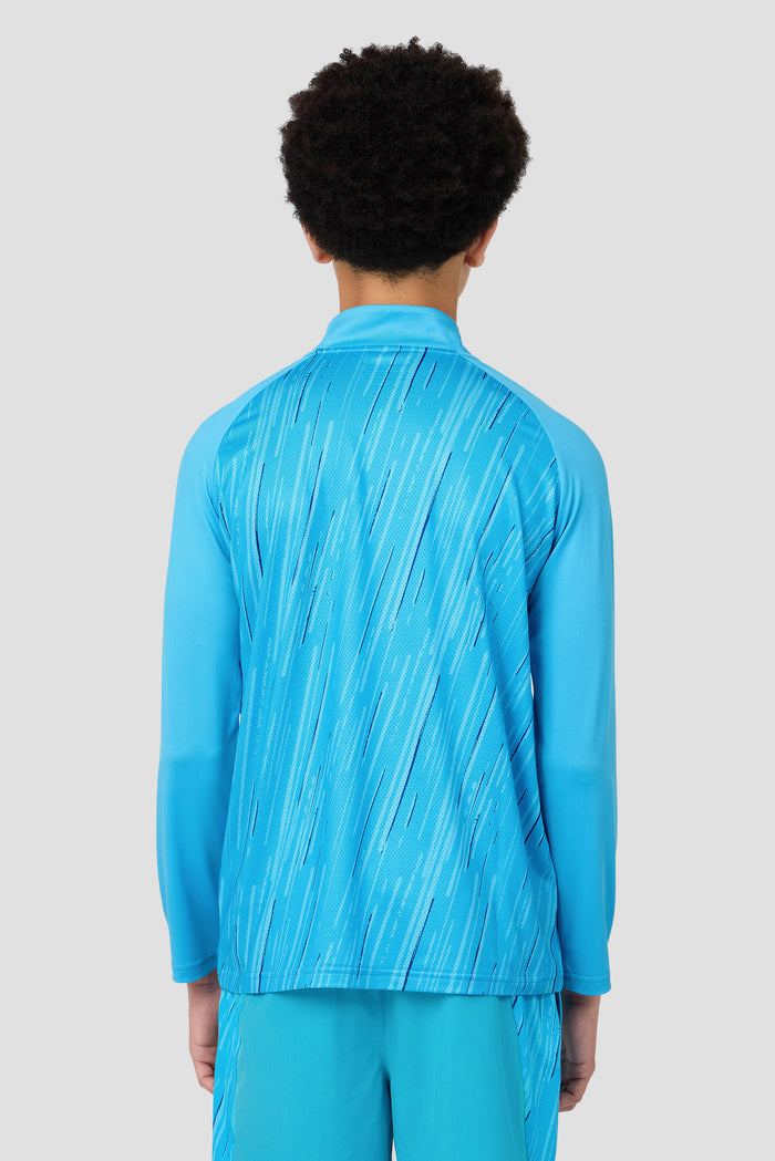 Boys Vigour 1/4 Zip - Maya Blue/Neon Sky