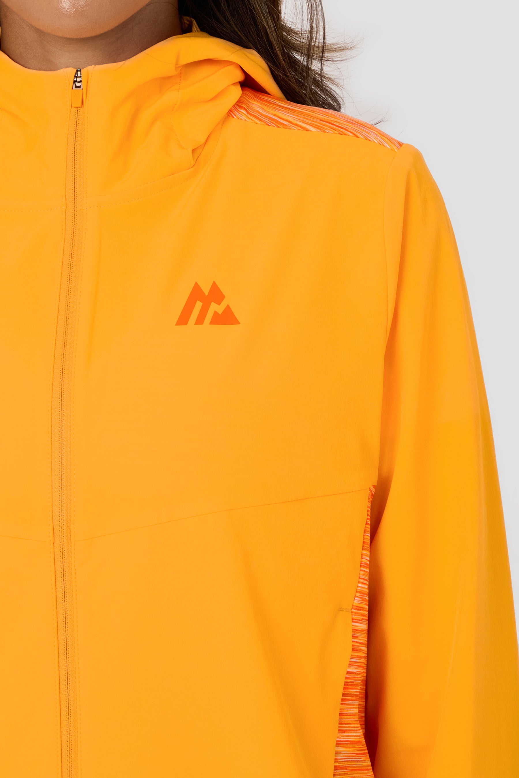 Women's Trail Windbreaker - Tangerine/White