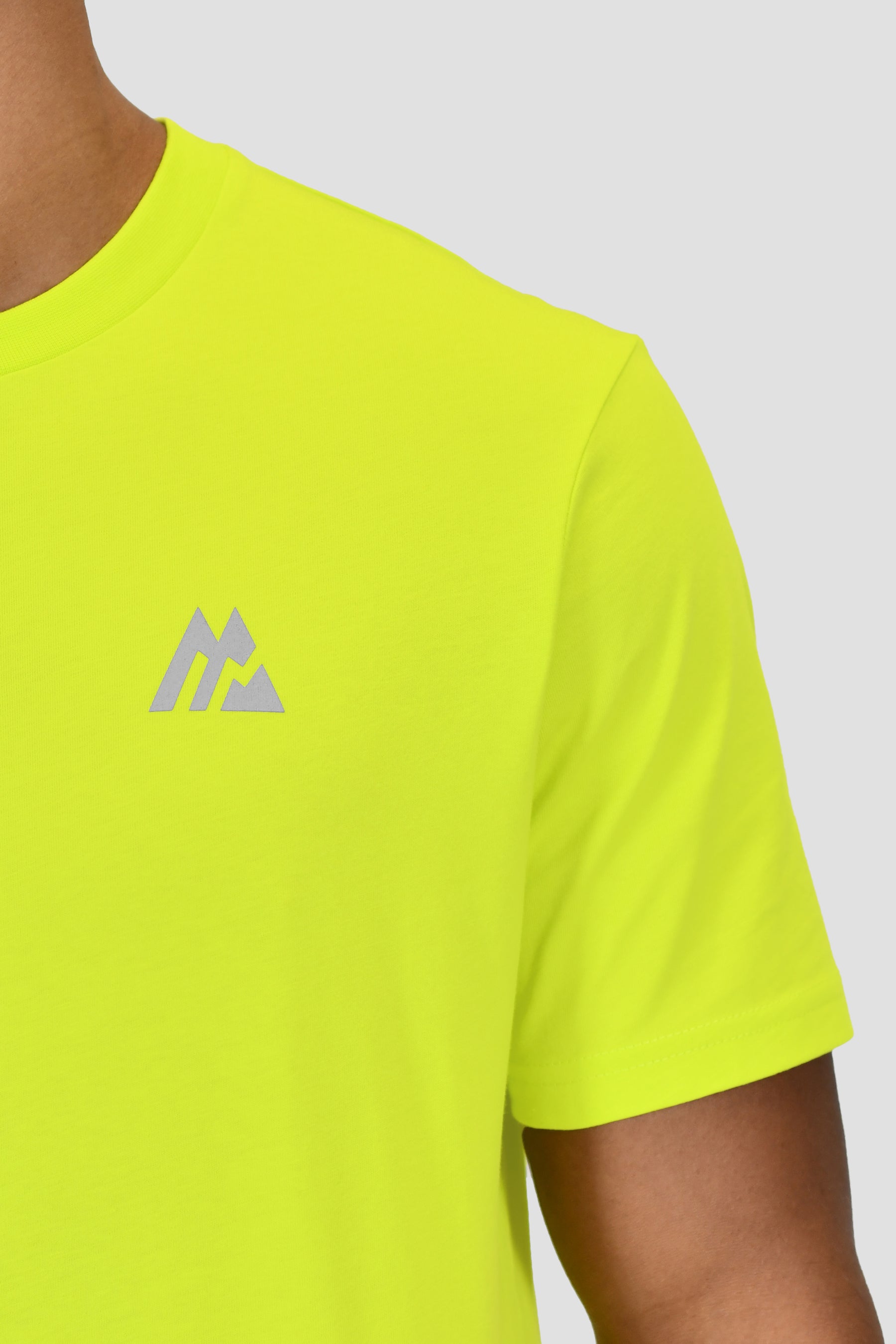 Men's Mountain Logo T-Shirt - Electric Lime