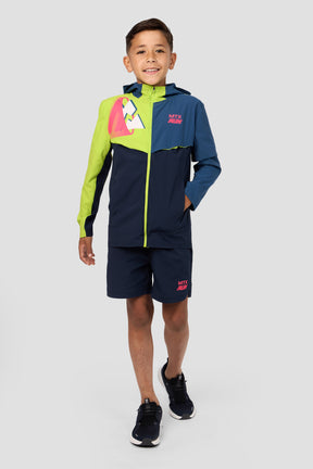 Boys MTX Run Jacket - Midnight Blue/Naval/Hazard