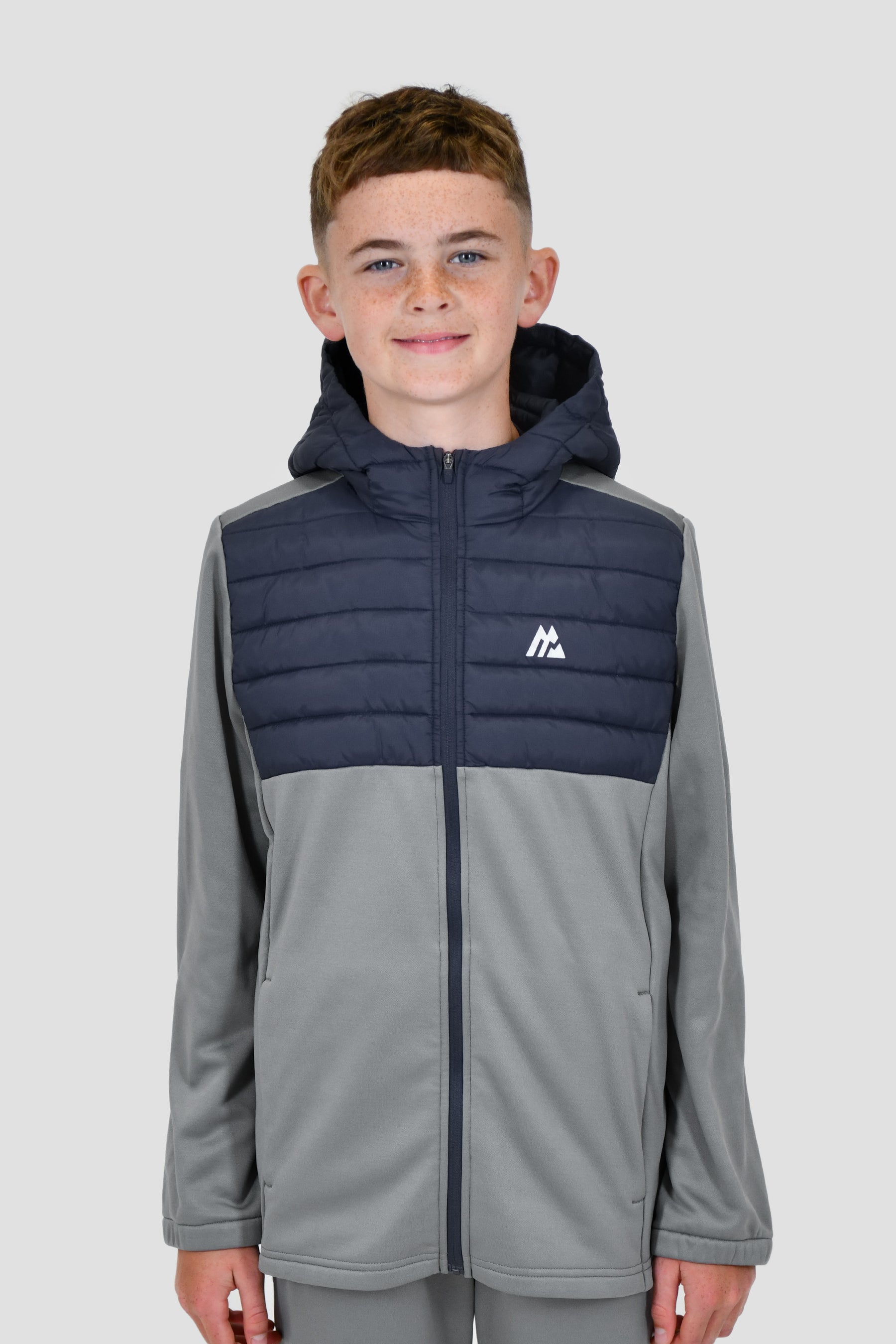 Junior Mesa Hybrid Jacket - Platinum Grey/Midnight Blue