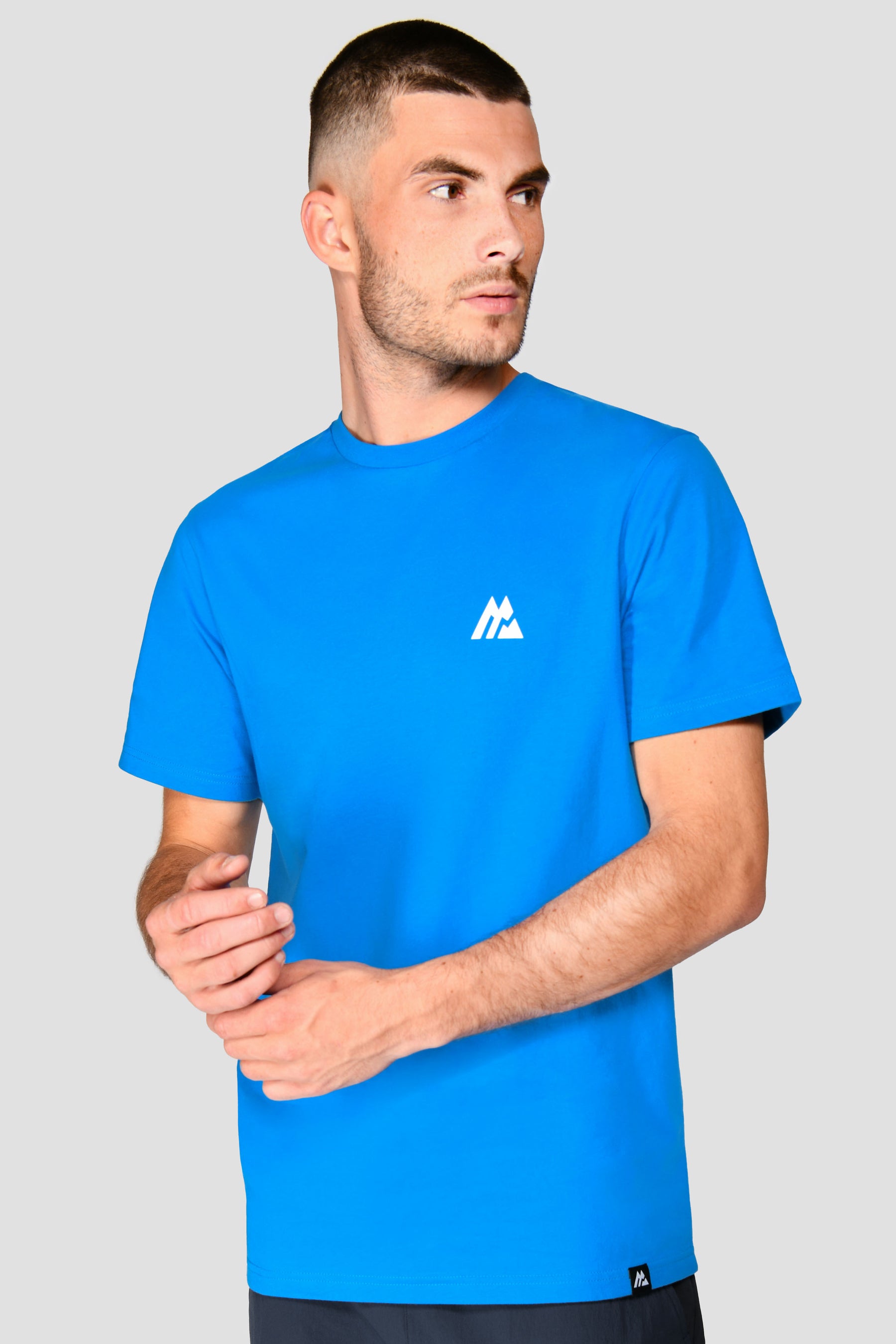 M Logo T-Shirt - Neon Blue