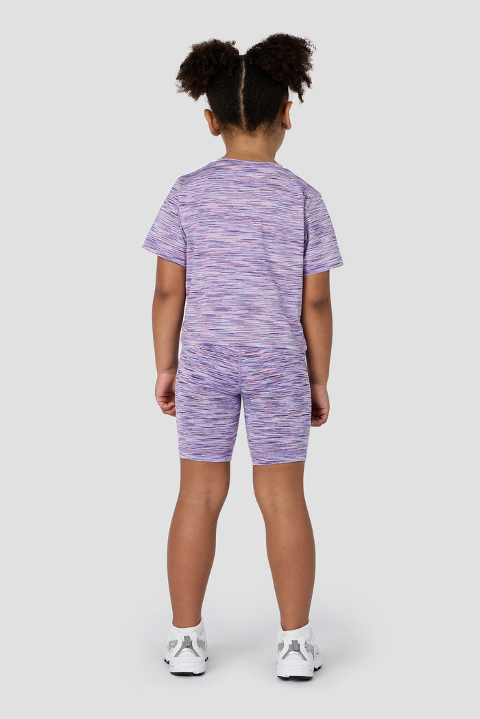 Infant Girls Trail T-Shirt/Cycling Short Set- Purple/Lilac/Pink