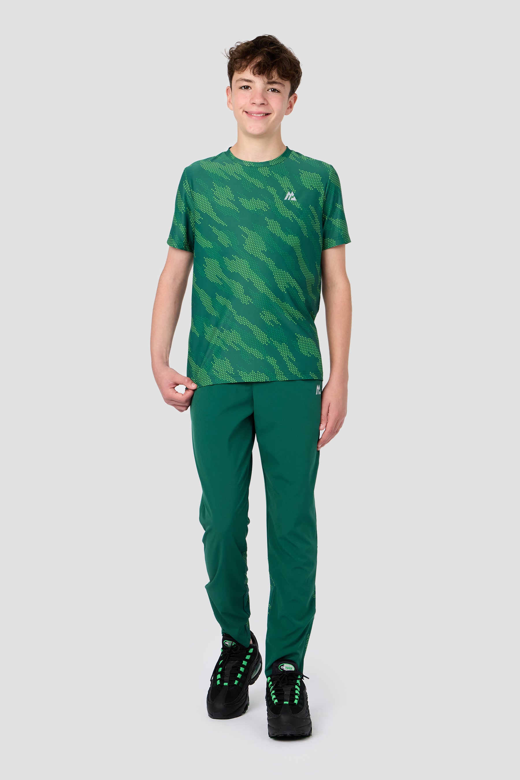 Boys Thera T-Shirt - Evergreen/Sherwood/Neon Green