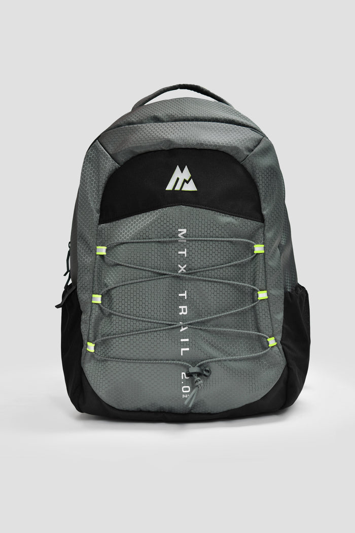 MTX Trail 2.0 32L Backpack - Black/Cement Grey/Electric Lime