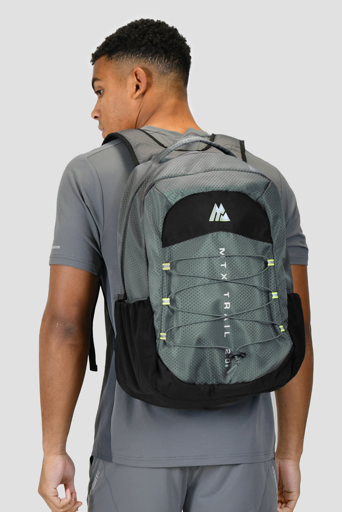 MTX Trail 2.0 32L Backpack - Black/Cement Grey/Electric Lime