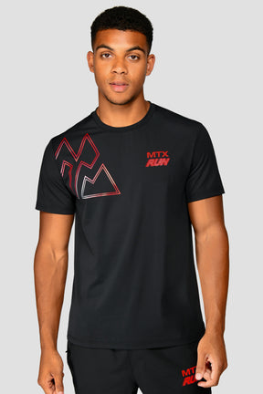 MTX Run T-Shirt - Black/Cardinal Red