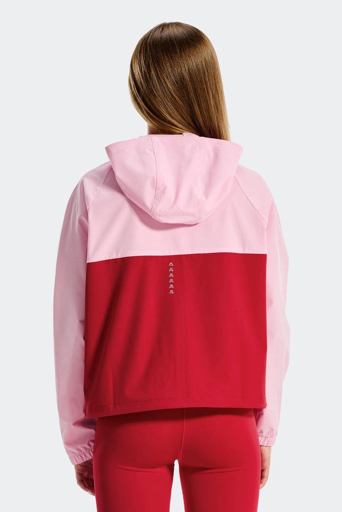 Girls Energy Windbreaker - Bubble Pink/Cherry Red