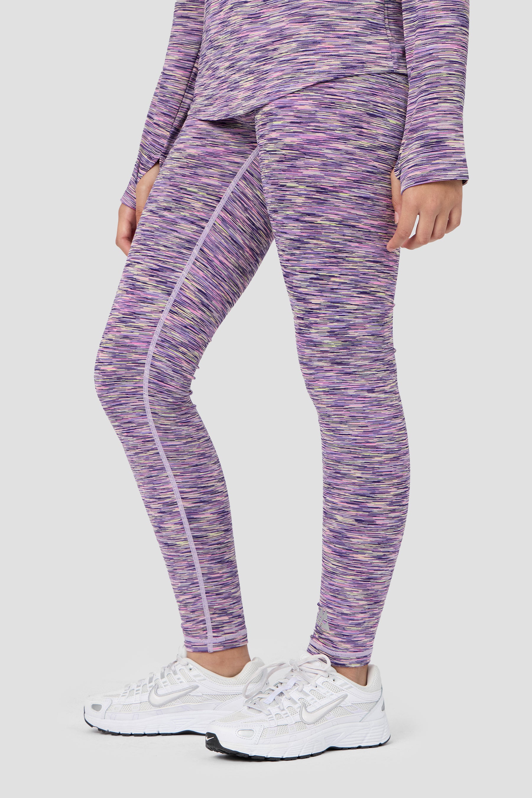 Girls Trail Icon Legging - Purple/Citrus